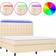 vidaXL Med LED-Lys 180x200 cm Stof Cremefarvet Rammeseng 180x203cm