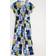 Seasalt Cornwall Rose Trellis Wide Leg Jumpsuit - Block Shapes Bilberry