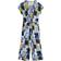Seasalt Cornwall Rose Trellis Wide Leg Jumpsuit - Block Shapes Bilberry