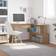 vidaXL Scrivania Angolo Rovere Artigianale 200 5x50x76 cm Truciolato Scrittoio 50x200.4cm