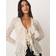 Mango Lace Blouse With Ruffles - Light Beige