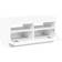 vidaXL Cabinet with Led Lights High Gloss White TV Bench 80x40cm