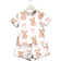 Shein Baby Girl Bow & Bear Graphic Casual Slim Fit Round Neck Comfortable Short Sleeve Shorts Pajama Set - Snug Fit