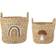 Bloomingville Agnes Basket 2pcs Rainbow/Mushroom