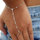 Shein 1pc Gold Bohemian Style Crystal Round Charm Chain Link Finger/Hand/Wrist Bracelet For Women