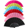 Shein 1pc/10pcs Solid Color Flat Plastic Fan