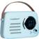 Madison Madison Retro Radio med Bluetooth FM och DAB Ljusblå