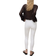 Mango Mid Rise Skinny Jeans - White