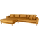 House Nordic Lido Velvet Mustard Yellow Sofa 290cm 4 personers