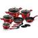 Berlinger Haus Metallic Line Wine Red Cookware Set with lid 15 Parts