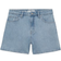Mango Straight Denim Shorts with High Waist - Light Blue