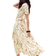 H&M Vestido Camisero Cinturón Anudar - Beige Claro/Floral