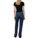 Mango Matilda Medium Rise Straight Fit Jeans - Dark Blue