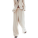 H&M Wide Tailored Trousers - Light Beige