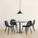 GUBI Semi Matt Black Pendant Lamp ∅ 47cm