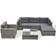 vidaXL 41879 - Grey Loungeset, 1 Bord inkl. 1 Stolar & 1 Soffor