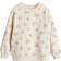 H&M Pige Blomstret Sweatshirt Med Tryk Og Børstet Inderside - Beige