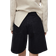 Mango Straight High Waisted Denim Bermuda Shorts - Black Denim