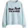 H&M Sweatshirt with Text Motif - Light Blue/New York
