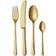 Georg Jensen Copenhagen Matt Gold Cutlery Set 4pcs