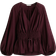 H&M Smocked Blouse - Plum Red
