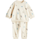 H&M Printed Brushed Inside Sweatshirt Set 2-piece - Light Beige/Dinosaurs (1292690010)