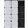 vidaXL Modular Black/White Wardrobe 109x143cm