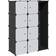vidaXL Modular Black/White Wardrobe 109x143cm