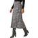 Roman Print Stretch Midi Skirt - Grey