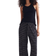 H&M Cotton-Blend Trousers - Black/Striped