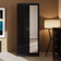 Fwstyle 2 Door Mirrored Black Wardrobe 76x181cm
