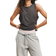 H&M Boxy-Style Sports Vest Top with Drymove - Truffle Grey