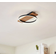 Lindby Galad Black/Wood Ceiling Flush Light ∅ 30cm