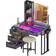 Brayden Studio Table with Mirror Grey/Black Dressing Table 40x80cm