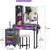 Brayden Studio Table with Mirror Grey/Black Dressing Table 40x80cm
