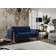 Fun-Möbel Designersofas Valerie 3-2-1 in Stoff Elisa Velvet Dunkelblau Sofa 228cm 3pcs 6 Seater