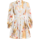Zimmermann Ascension Plunge Mini Dress - Light Blue Palm Floral