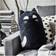 IKEA Kustfyr Cat Black 44cm