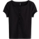 H&M Ribbed Button Front Top - Black