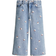 H&M Kitty Wide Leg Jeans Med Tryk - Lys Denimblå/Hello