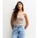 New Look Plus Size Basic Scoop Neck Cropped Vest - Brown