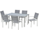 OutSunny 7-pcs - Grey Patio Dining Set, 1 Table incl. 6 Chairs
