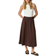 Neo Noir Yara Poplin Skirt - Chocolate Brown