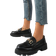 Shein Thick Sole Women's Loafers Flats - Black