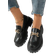 Shein Thick Sole Women's Loafers Flats - Black
