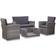 vidaXL 46086 Loungeset, 1 Bord inkl. 2 Stolar & 1 Soffor