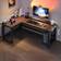 Hjørneskrivebord Med Sorte Ben 120x140cm Skrivebord 75x120cm