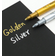 Shein 2PCS Elegant Metallic Gold & Silver Calligraphy Pens