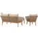 Venture Design Chania Ensemble de Salon d'Extérieur, 1 Table incluse 2 Chaises & 1 Canapés