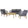 Venture Design Chania Loungesett, 1 Bord inkl. 2 Stolar & 1 Soffor